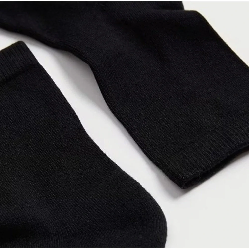 Bamboo Thin Dress Crew Socks XL Durable Moisture Wicking Black 6 PK NEW